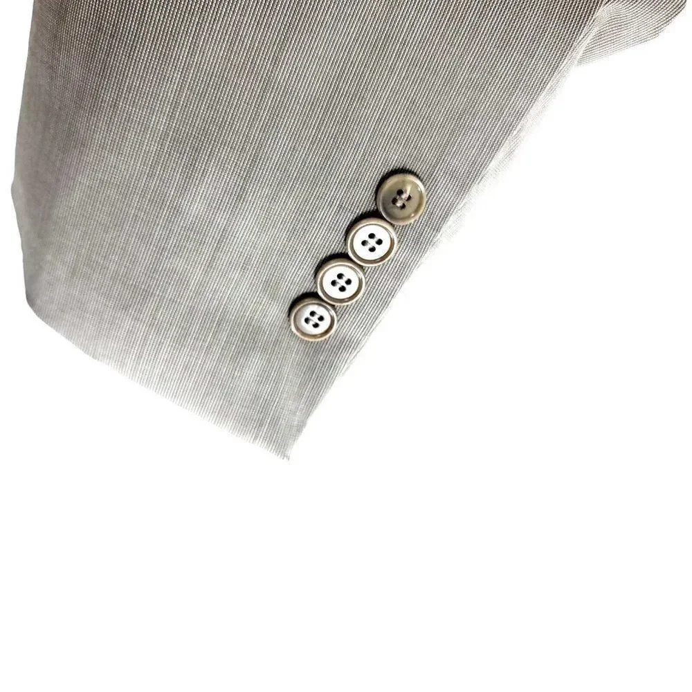 Pronto Uomo Signature Zigone Super 100s Wool 2 Button Blazer Tan‎ Striped 44L